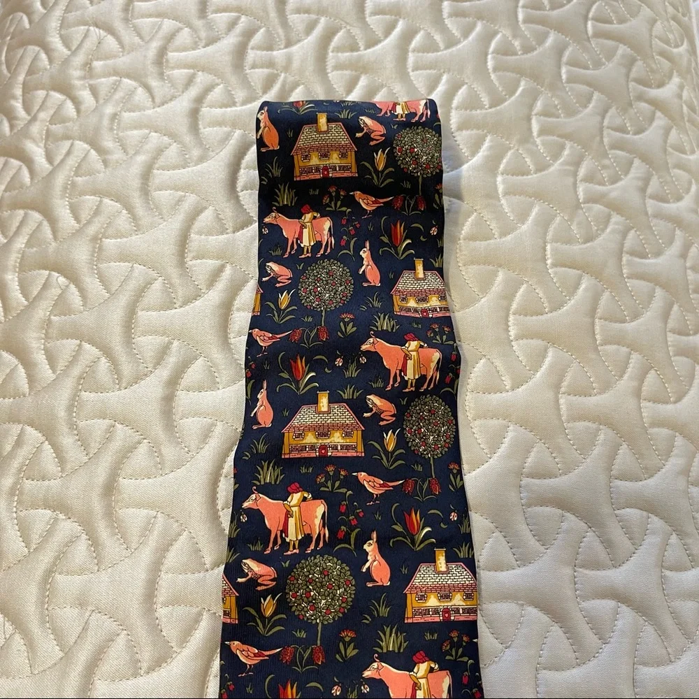 π Lovely Vintage Italian silk tie - Picture 6 of 7